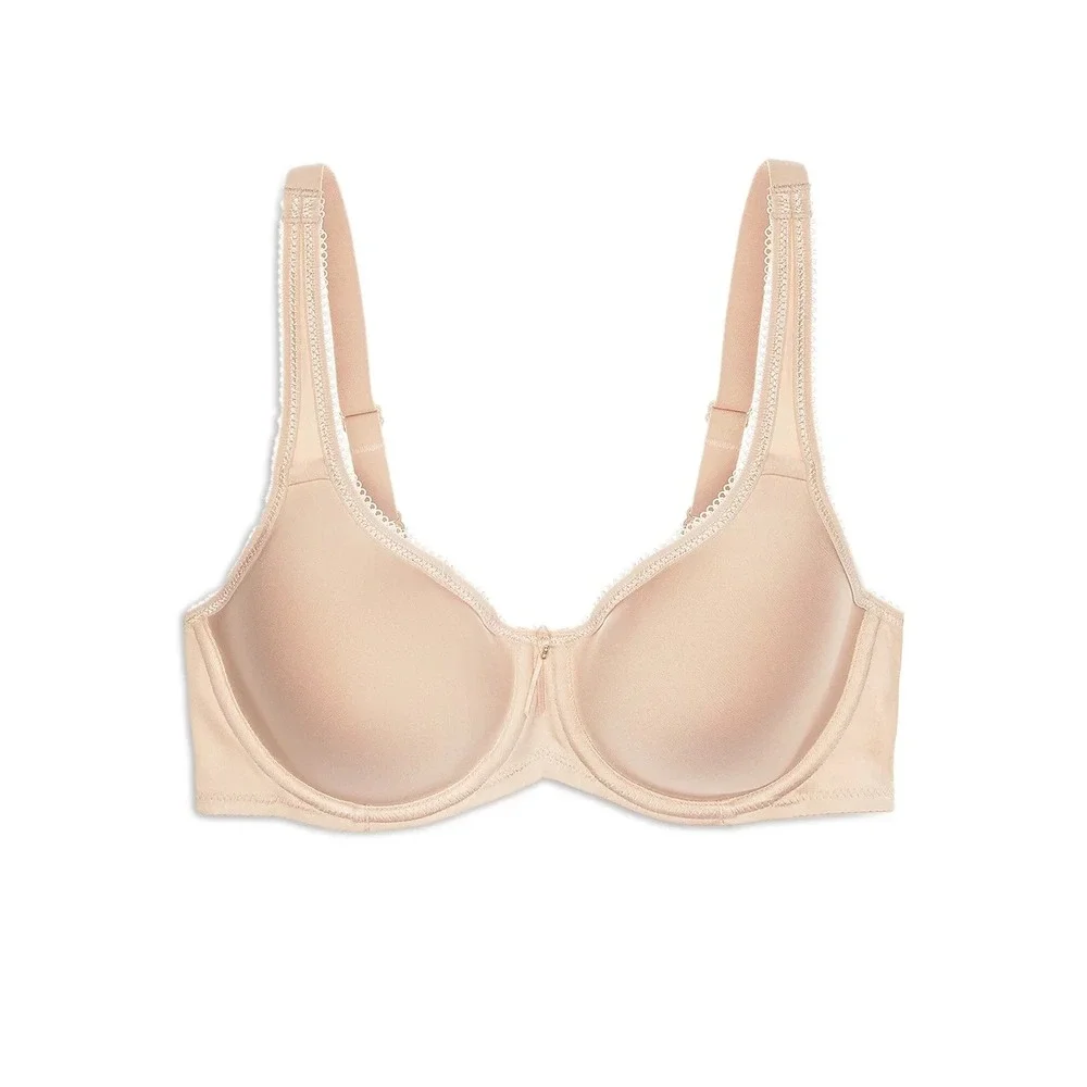 Wacoal Basic Beauty Full Figure Spacer Underwire T Shirt Bra Sand‎ Sz 44 D 44D